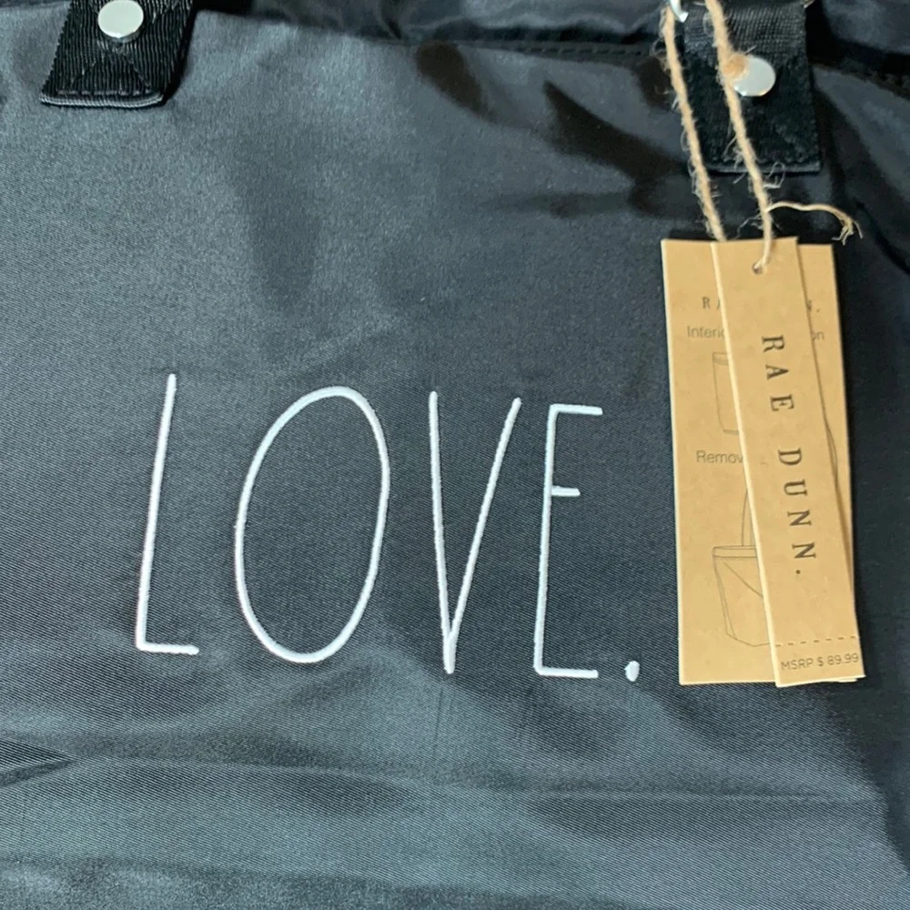 Rae Dunn LOVE tote - Picture 2 of 12